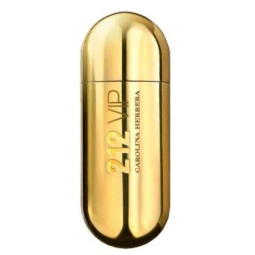 212 Vip Eau De Parfum bottle in gold with black base and split design