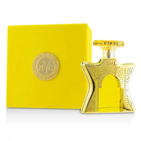 Bond No. 9 Dubai Citrine bottle with matching yellow presentation box and gold emblem