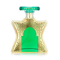 Bond No. 9 Dubai Emerald eau de parfum bottle with green cap and gold filigree design