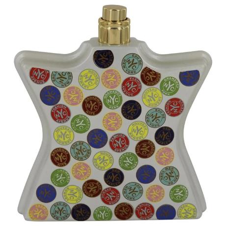 Bond No. 9 Eau De New York perfume bottle with frosted glass and colorful zodiac medallion design