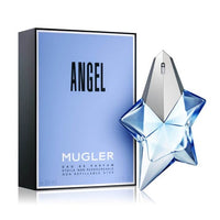 Angel Eau De Parfum star-shaped bottle with light blue box packaging