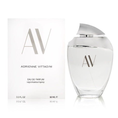 Av Eau De Parfum bottle with white box, 90ml size shown side by side