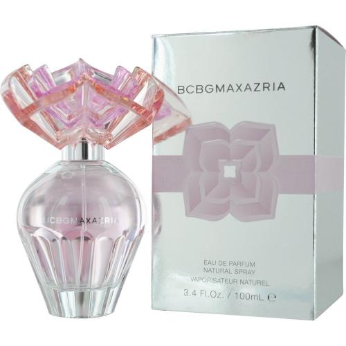 BCBG Max Azria eau de parfum bottle with pink crystalline cap and box, 3.4 fl oz