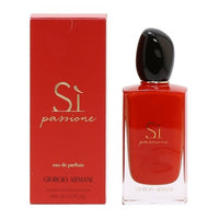 Armani Si Passione red box and fragrance bottle with black cap displayed together