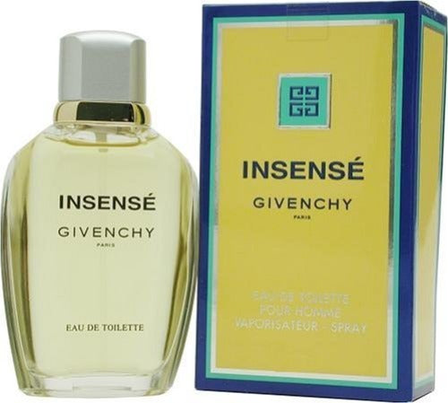 Givenchy Insense Pour Homme Eau De Toilette 1.7 Oz bottle with packaging box front view
