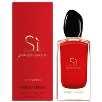 Armani Si Passione red box and fragrance bottle with black cap