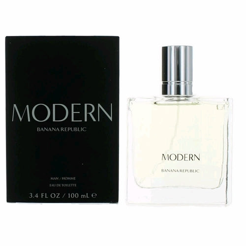Banana Republic Modern fragrance bottle with black box packaging displayed side by side
