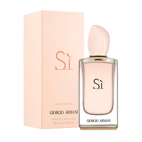 Armani Si Eau De Toilette bottle with peach box packaging