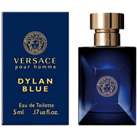 Versace Pour Homme Dylan Blue Eau de Toilette 3.4 oz dark blue bottle with packaging box front view