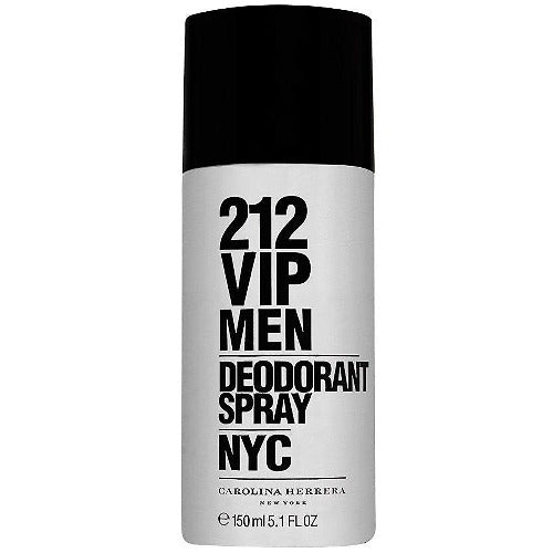 212 VIP Men deodorant spray bottle, white label with black cap, 150ml size