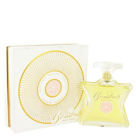 Bond No. 9 Park Avenue perfume bottle with gold circular design box and pump dispenser