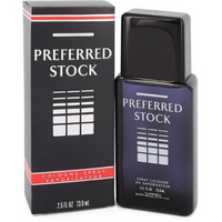 Stetson Preferred Stock Cologne Spray 2.5 Oz black bottle with black packaging box front view