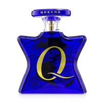 Bond No. 9 Queens Eau De Parfum, blue glass bottle with gold Q logo and cap
