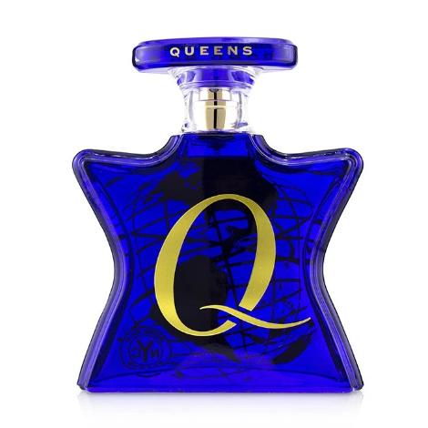 Bond No. 9 Queens Eau De Parfum, blue glass bottle with gold Q logo and cap
