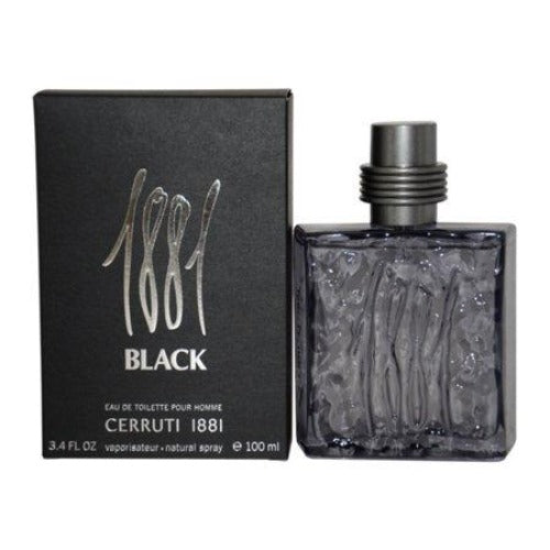 1881 Black eau de toilette bottle with black box packaging displayed together