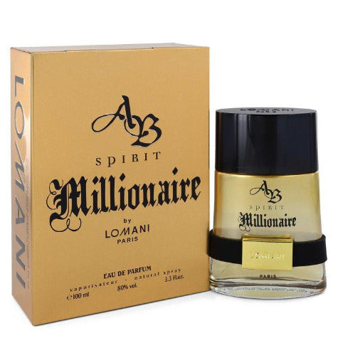 Ab Spirit Millionaire perfume bottle with gold box packaging by Loujani Paris