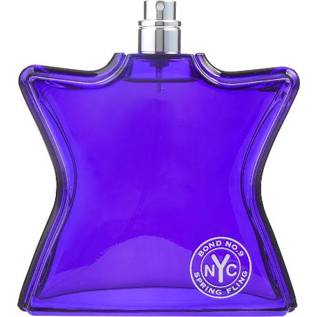 Bond No. 9 Spring Fling purple eau de parfum bottle with chrome sprayer