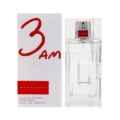3 Am Eau De Toilette bottle and box with red branding, 100 ml spray fragrance
.