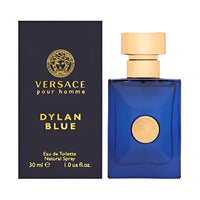 Versace Pour Homme Dylan Blue Eau de Toilette 3.4 oz dark blue bottle with packaging box front view