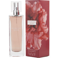 Banana Republic Wildbloom Rouge perfume bottle and red floral box packaging, 3.4 fl oz.