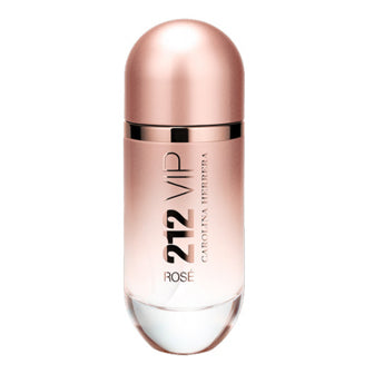 212 Vip Rose fragrance bottle with rose gold cap and gradient glass design