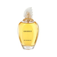 Amarige eau de toilette bottle with yellow liquid and clear stopper