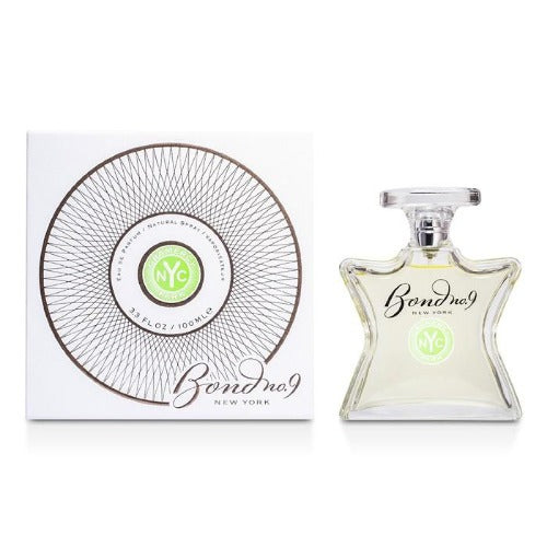 Bond No. 9 Gramercy Park perfume bottle and box with green circular logo