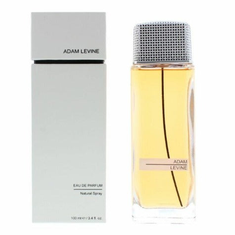 Adam Levine Eau De Parfum bottle with white box and gray mesh cap